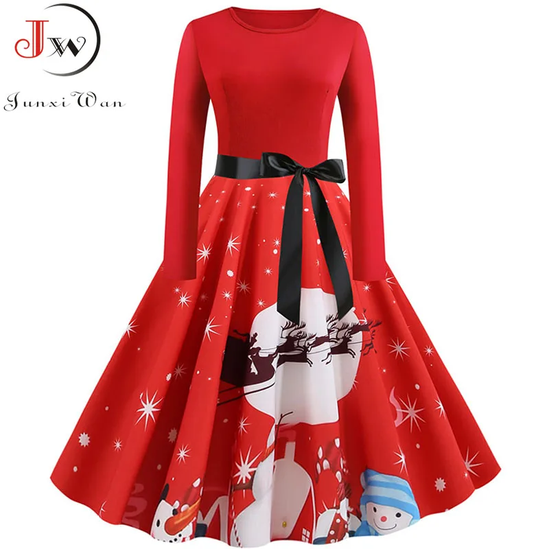 Зимнее платье женщины, летний Для женщин красные вечерние платья с рукавом-лепестком; элегантные босоножки в стиле пэчворк, узор в горошек, Винтаж платье роковой женщины плюс Размеры Повседневное