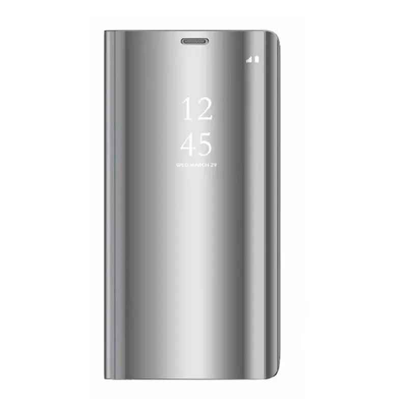 Для Samsung Galaxy J5 J7 Note 4 J5 J7 Core роскошный Флип Прозрачный вид зеркало окно кожаный флип стенд чехол - Цвет: Silver