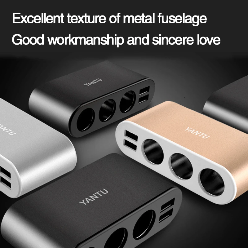 Автомобильное зарядное устройство с 2 портами USB QC 3,0, быстрое зарядное устройство для мобильного телефона 3,1 A, автомобильный адаптер питания, универсальная зажигалка, автомобильные аксессуары