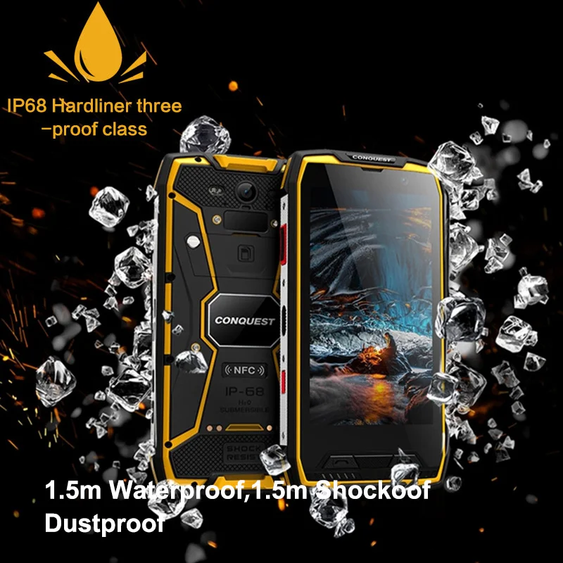CONQUEST S11 7000 мАч прочный смартфон IP68 Водонепроницаемые NFC смартфоны сотовый телефон