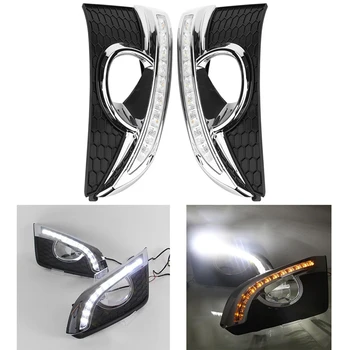 

Drl For Chevrolet Captiva 2011 - 2016 Turn Signal Relay Car-Styling 12V Led Daytime Running Lights With Fog Lamp Hole