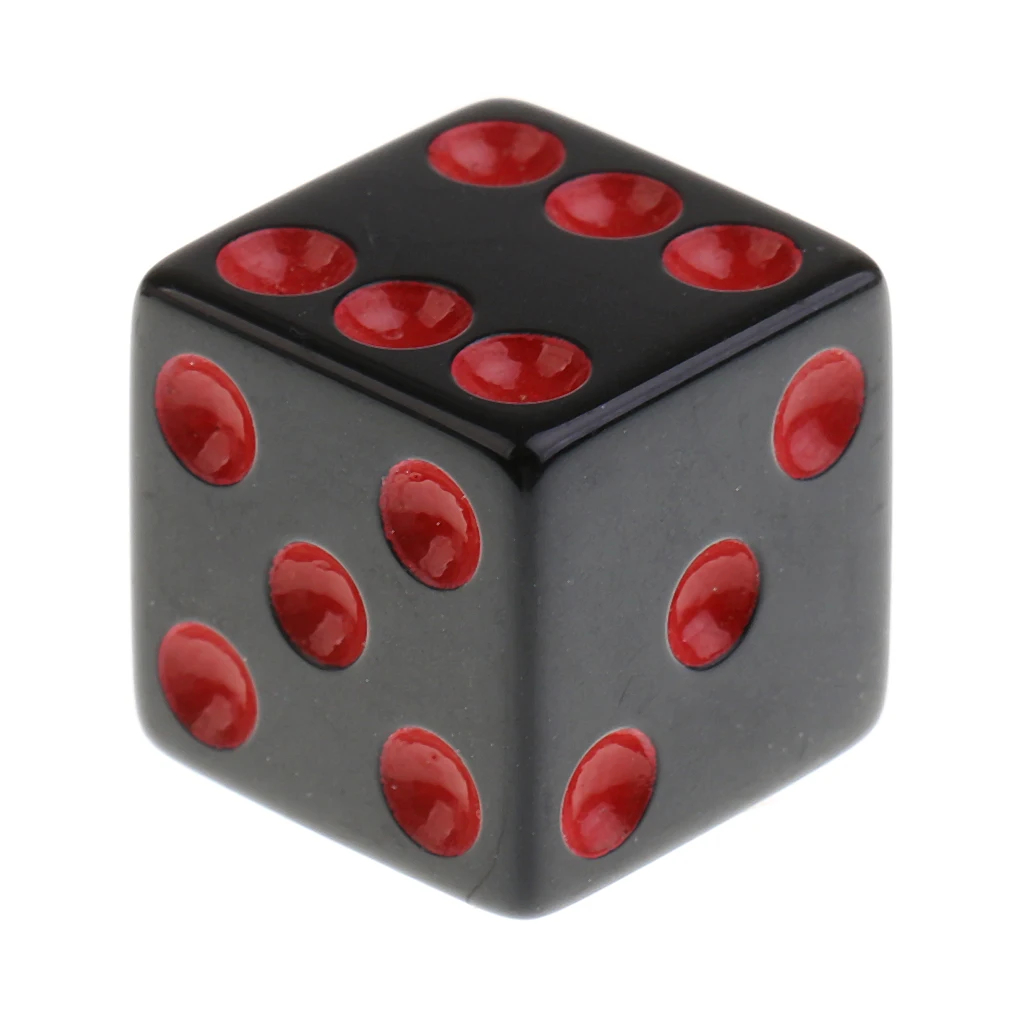 20Pcs Plastic Dotted Dices 16mm 6 Sided Die for Party Role Playing Game Prop