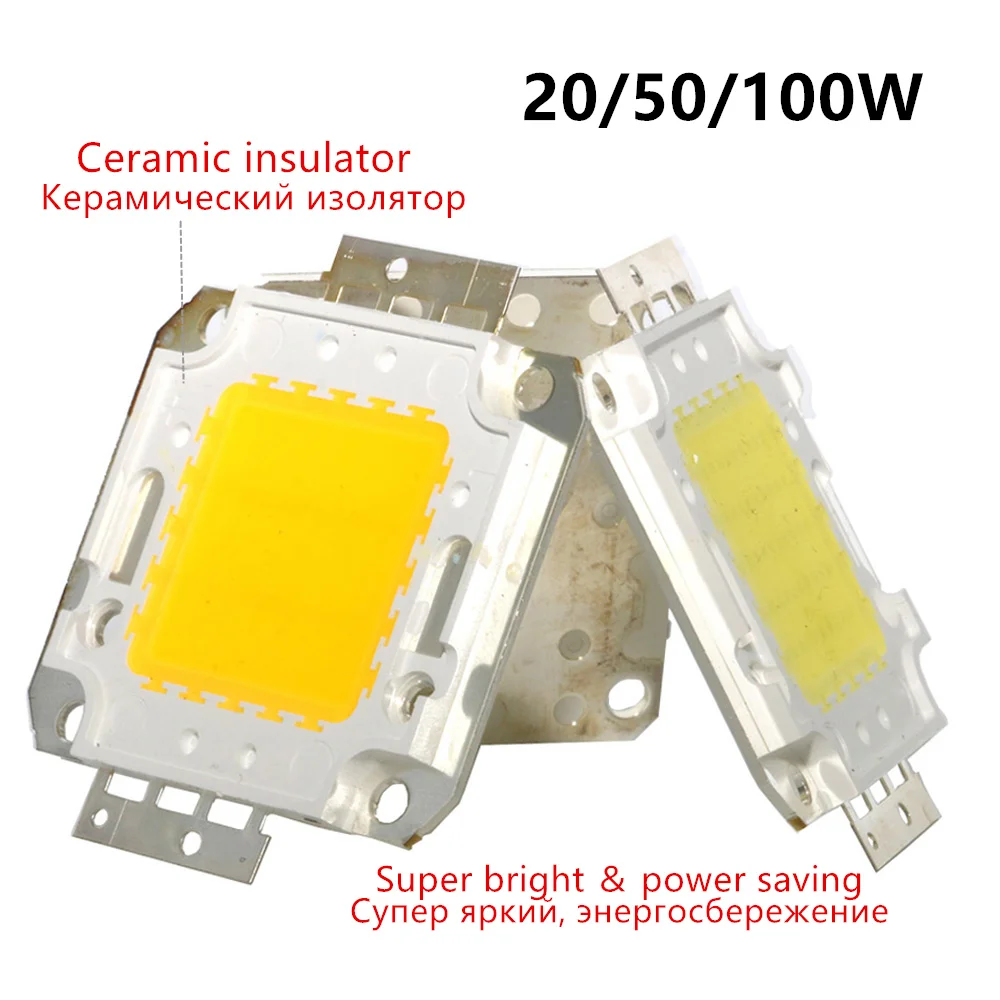 LED Beads Chip 10W 20W 30W 50W 70W 100W High Brightness COB Chip White WarmWhite for DIY Flood Light Spotlight