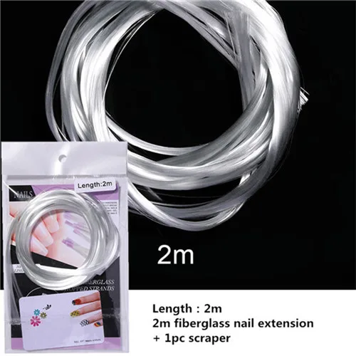 2m fiberglass 3*100 см волоконно-стеклянная форма для наращивания ногтей акриловый наконечник стекловолокно для нейл-арта усиленная шелковая белая клейкая наклейка для защиты ногтей - Цвет: 2m fiberglass