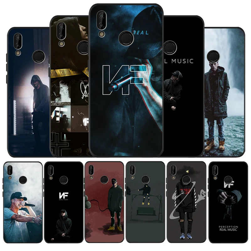 Черный чехол ТПУ для Huawei P30 lite Nova 4E P9 P9lite P10 P20Pro P20lite P30Pro P smart Cover NF Rapper Shell Capa |