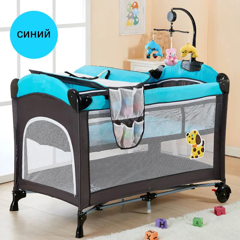 Coolbaby детская кровать с забором кроватка высокого качества складная легко носить