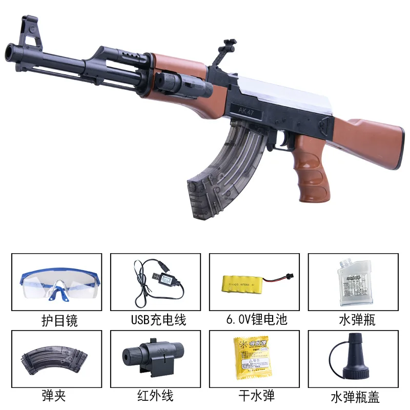 Electric Series AK47 Электрический всплеск игрушечный водный пистолет пулевое оружие для детей мальчиков винтовка пистолет Открытый Живой CS игры руководство винтовка игрушки для детей Подарки - Цвет: Electric Series