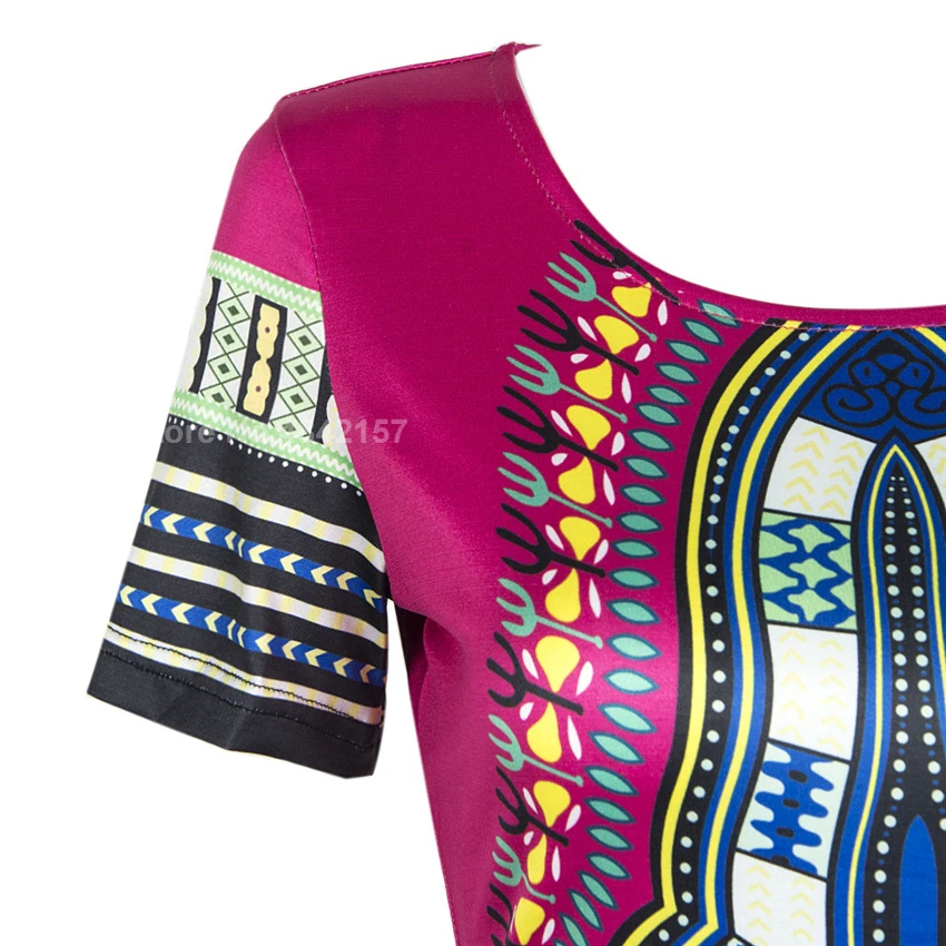 Африканское женское платье Дашики с принтом О-образным вырезом, женская одежда, бодикон, посылка в стиле хип-хоп, этнический стиль, высокая эластичность традиционного размера плюс