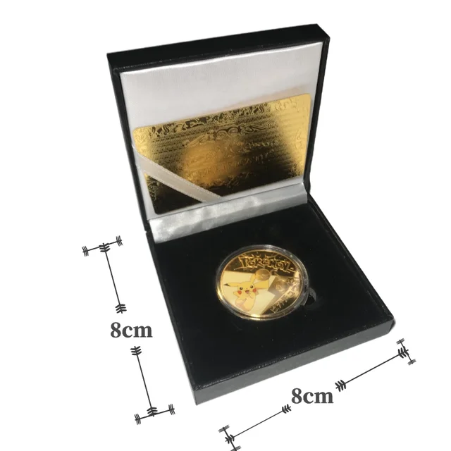 Charming Pokemon Commemorative Coin Kawaii Pikachu Patterns Gold Plated Color 29 Patterns Collection Anime Perfect Gifts 5