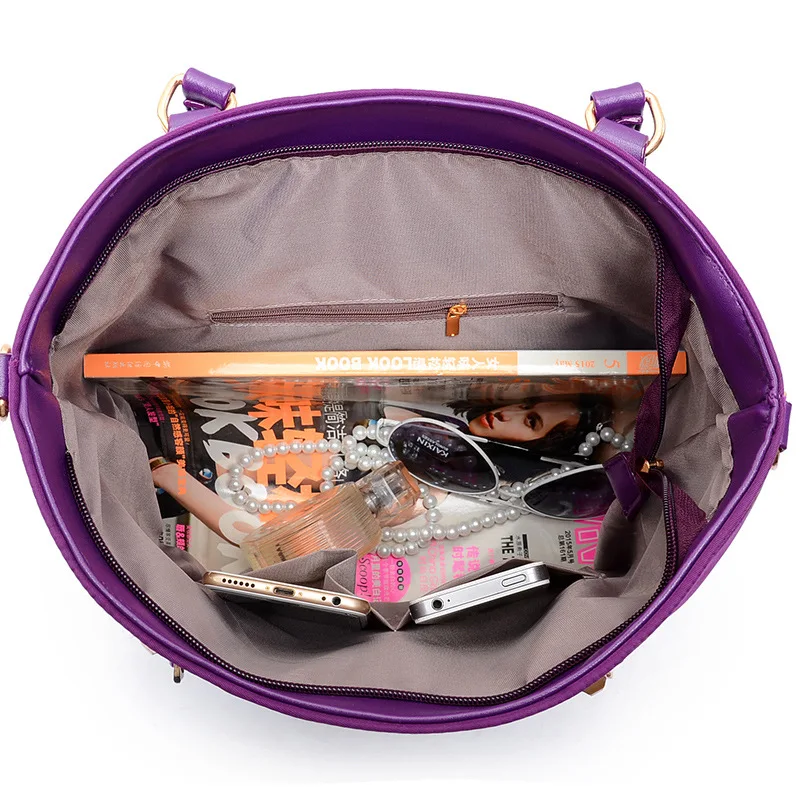 

Europe-asia di 2019 New Style Versatile Fashion Six Pieces Set WOMEN'S Bag Europe And America Fashion Nylon Elegant Brand WOMEN'