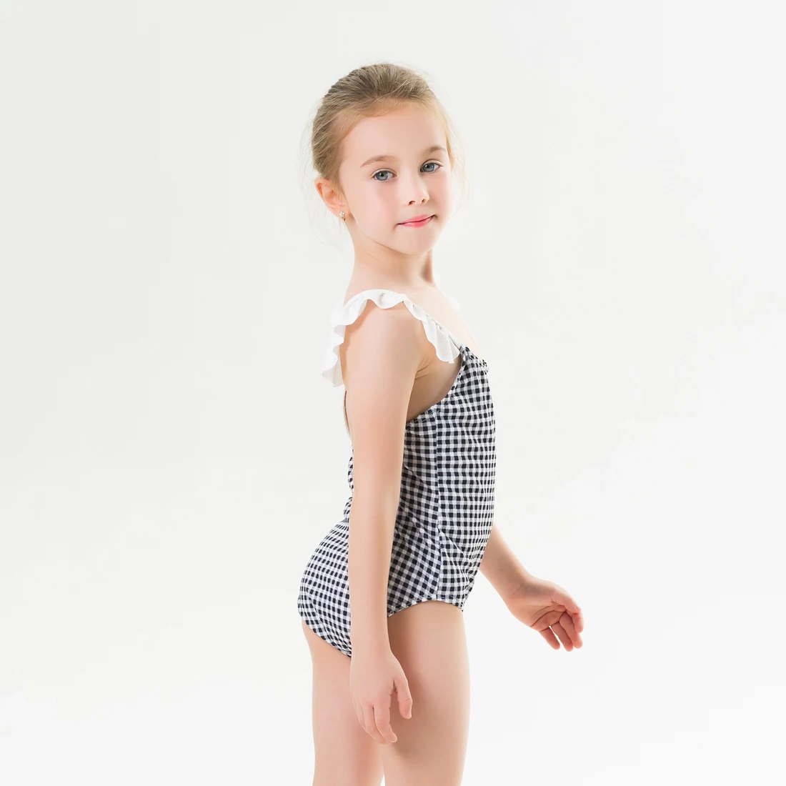Новый купальник для маленьких девочек слитный классический стиль боди с