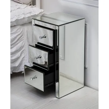 

Nordic Modern Mirror Shiny Nightstand Side Bedside Table Shiny Nightstand Hotel Living Room Cabinet Bedroom Storage Furniture