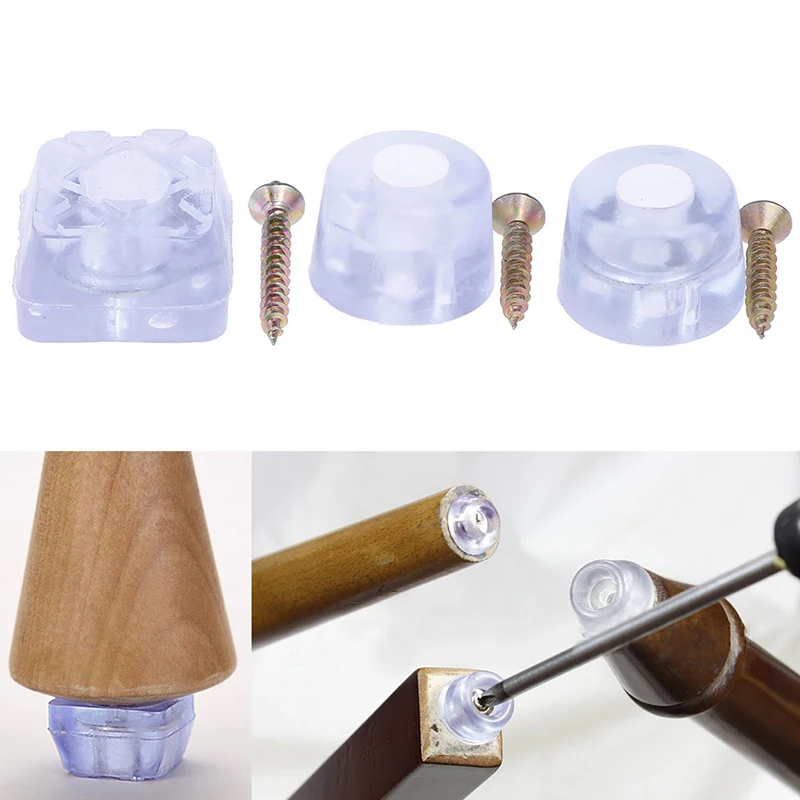 Нескользящий винт на подставке Прозрачная мягкая мебель для ножек стола или стула ноги снизу 12 шт противоскользящие скользит деревянный пол протектор нескользящий