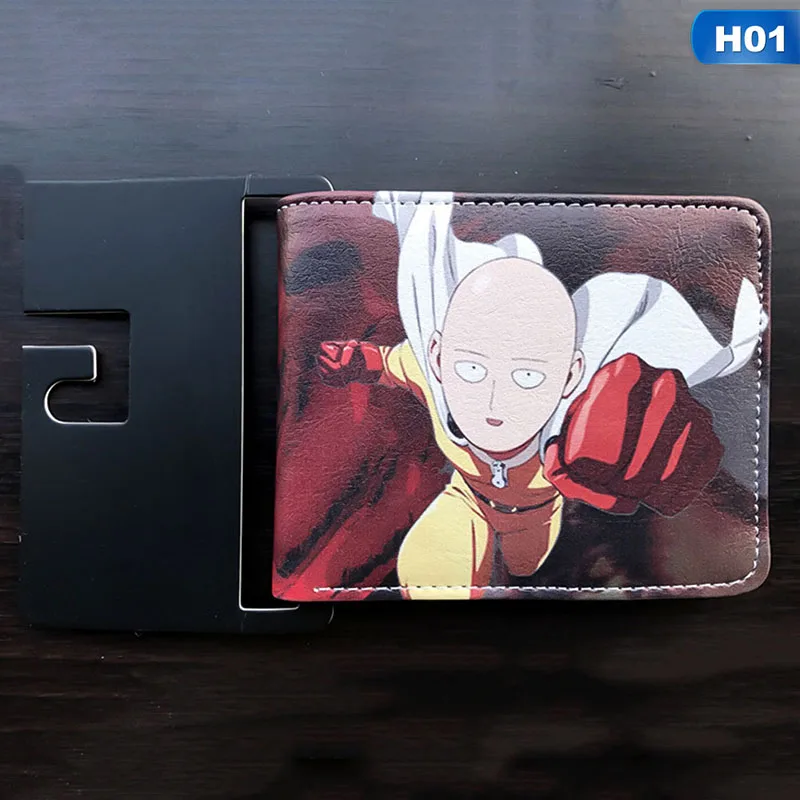 One Punch Man кошельки из искусственной кожи тонкий кошелек для молодых мальчиков и девочек студенческий аниме мультфильм короткий кошелек - Цвет: CB0950H01