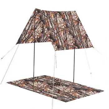 

New 3 In 1 Multifunctional Rain Coat Protable Hiking Camping Raincoat Poncho Jacket Pockets Mat Awning Outdoors Rain Gear Suppli
