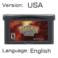 Pokeon Stardrop USA 32 бит видеоигры картридж Консоли Карты для nintendo GBA Pokeon SeLiquid ries Crystal Top Secret второе издание - Color: Pokeon Stardrop USA