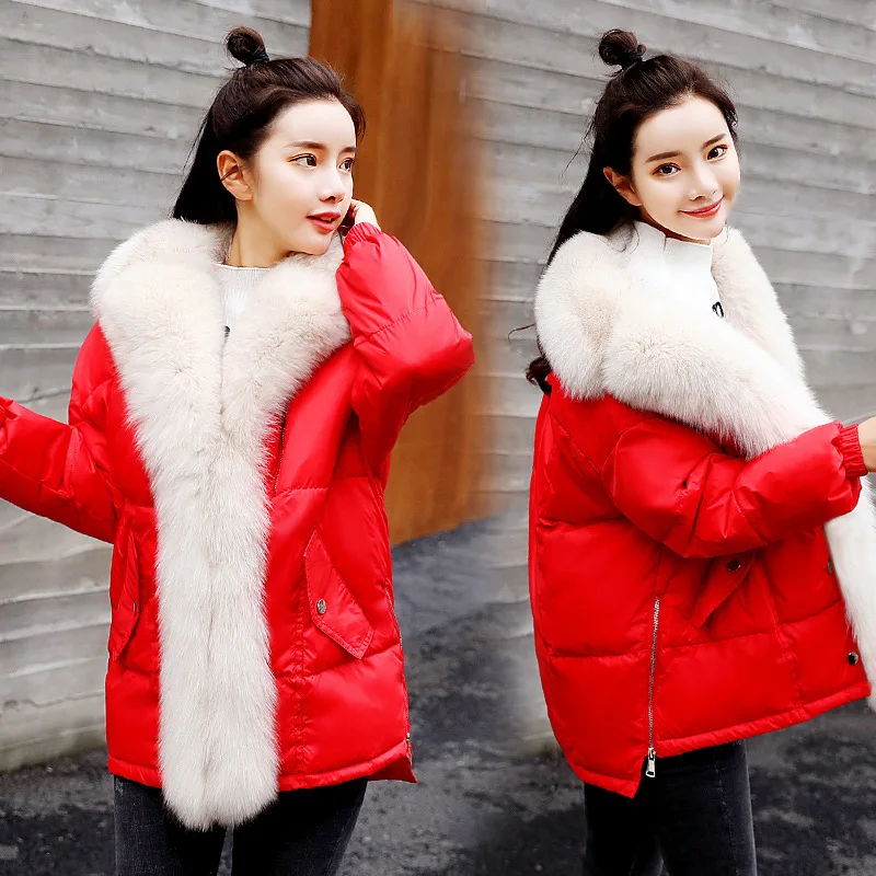 

Small Cotton-Padded Jacket Women's Short 2018 New Style Fashion Winter Korean-style Slim Fit Slimming Thin Sweet Cotton Coat Thi