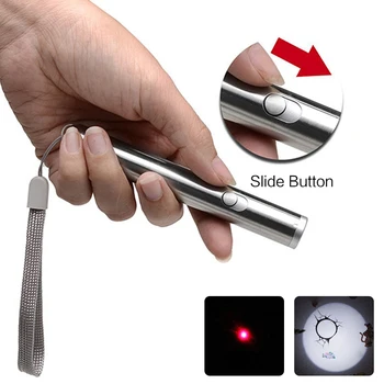 Brelong Twee-In-een Zaklamp Led Infrarood Laser Pointer, Mini Zaklamp Huisdier Kat Speelgoed Brelong Twee-In-een Zaklamp Led Infrarood Laser Pointer, Mini Zaklamp Huisdier Kat Speelgoed