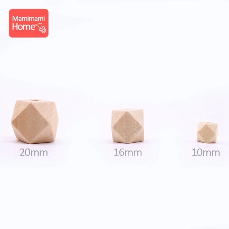 Mamihome 10 мм-20 мм 100 шт геометрические деревянные бусины, прорезыватель DIY для цепочка для прорезывания зубов подарки деревянные пустые грызуны детские товары
