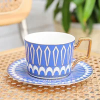 Luxury Hand Painted Bone Chine Tea Cup and Saucer  1