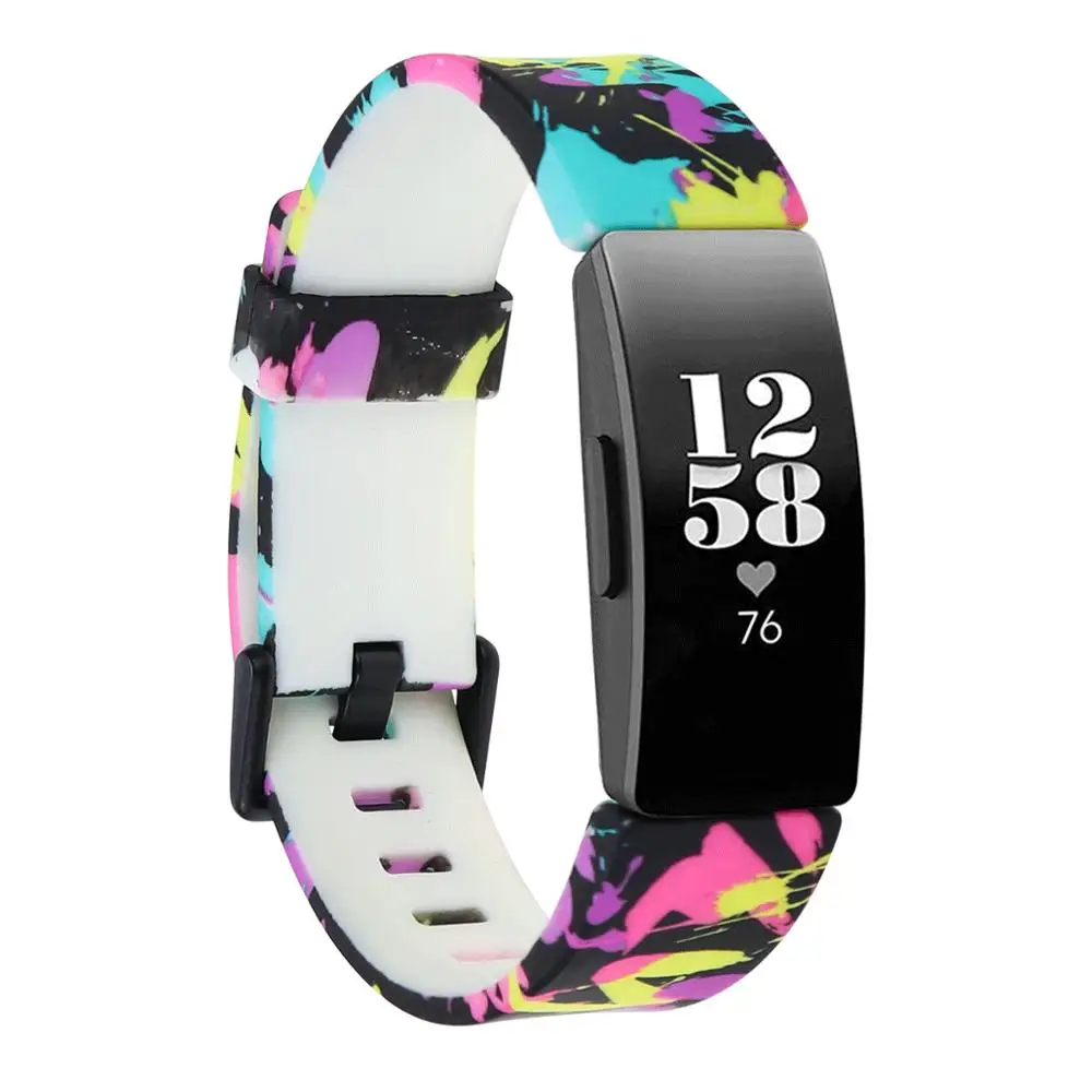 Силиконовый ремешок для Fitbit Inspire HR цветной умный наручный Oli аксессуары