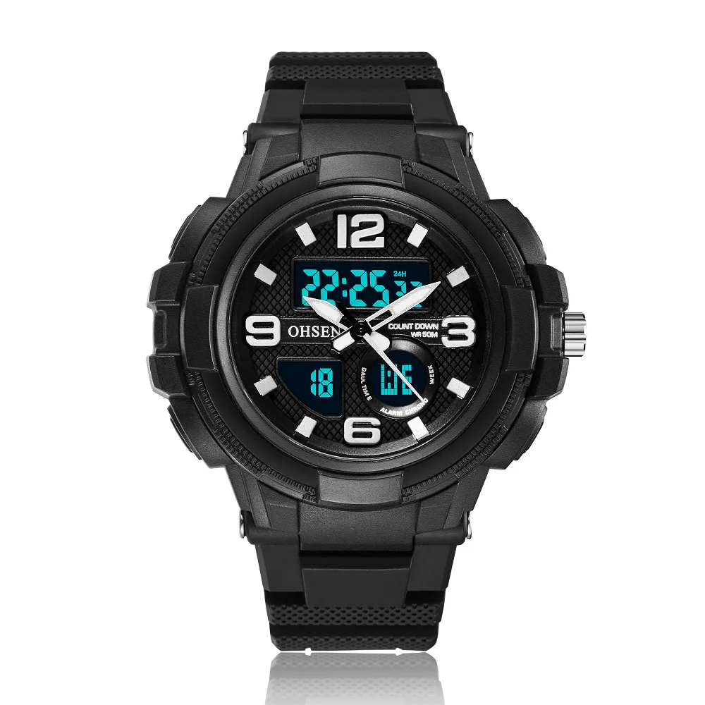 

Multi-functional Dual Display Onsun Ohsen-Ad1902 Electronic Waterproof Outdoor New Style LED Watch