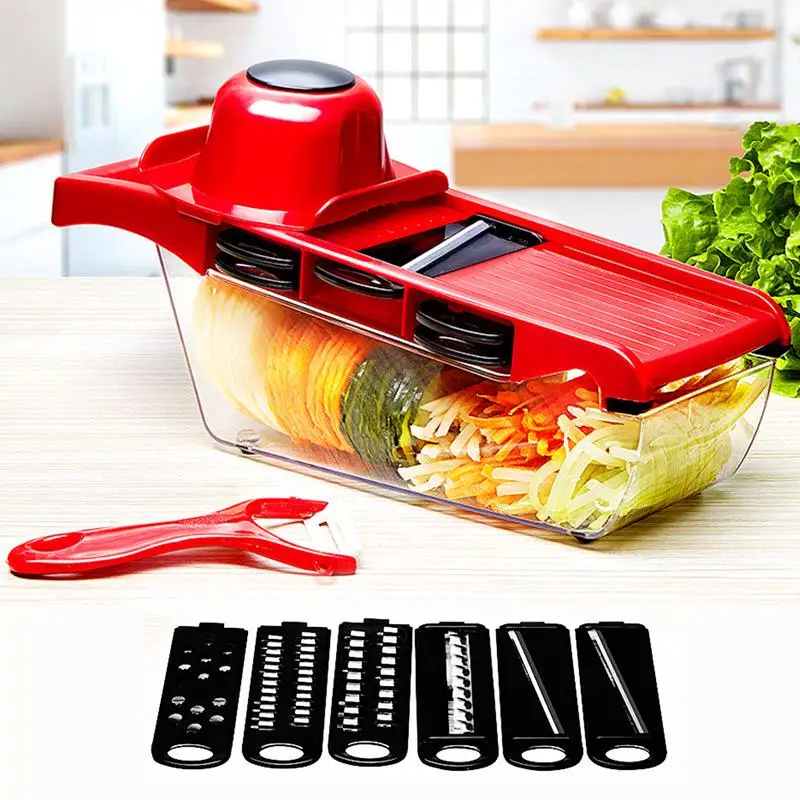 

Multifunctional Potato Slicer Vegetable Fruit Cutter Kitchen Magic Tool With 6 Blades Kitchen Tools Grater For Vegetables
