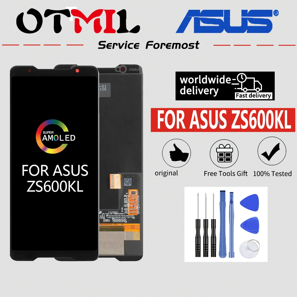 OTMIL 6,0 ''для ASUS ROG ZS600KL AMOLED ЖК-дисплей с рамкой+ сенсорная панель дигитайзер для ASUS ZS600KL ЖК-запчасти