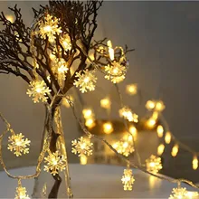 

3 M 20LED nowflake Christmas Lights Christmas Lights with Remote ED String Lights Battery Operated Xmas Lights Decorations