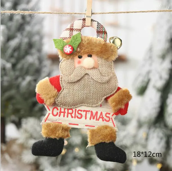 25 Год Милые новогодние куклы Санта-Клаус/Снеговик/Лось Noel Рождественская елка украшение для дома Рождество Navidad подарок для детей - Цвет: 25