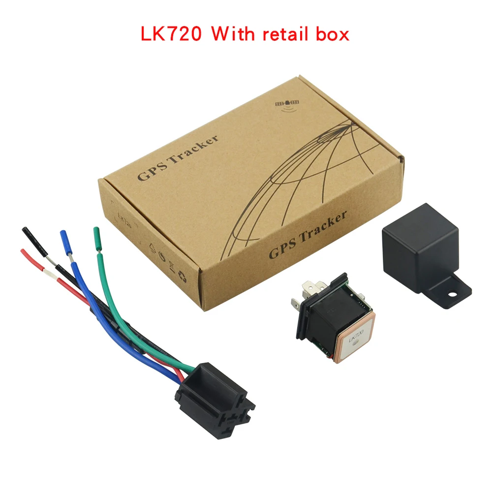 GSM локатор трекер-устройство автомобиля-реле LK720 gps непрерывное позиционирование GPRS отчет о времени Анти-кража и восстановление масла удаленно - Цвет: With box