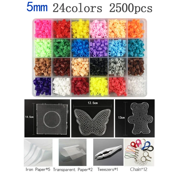 2.6mm Mini Perler kit Hama beads Whole Set with Pegboard and Iron 3D Puzzle  DIY Toy Kids Creative Handmade Craft Toy Gift