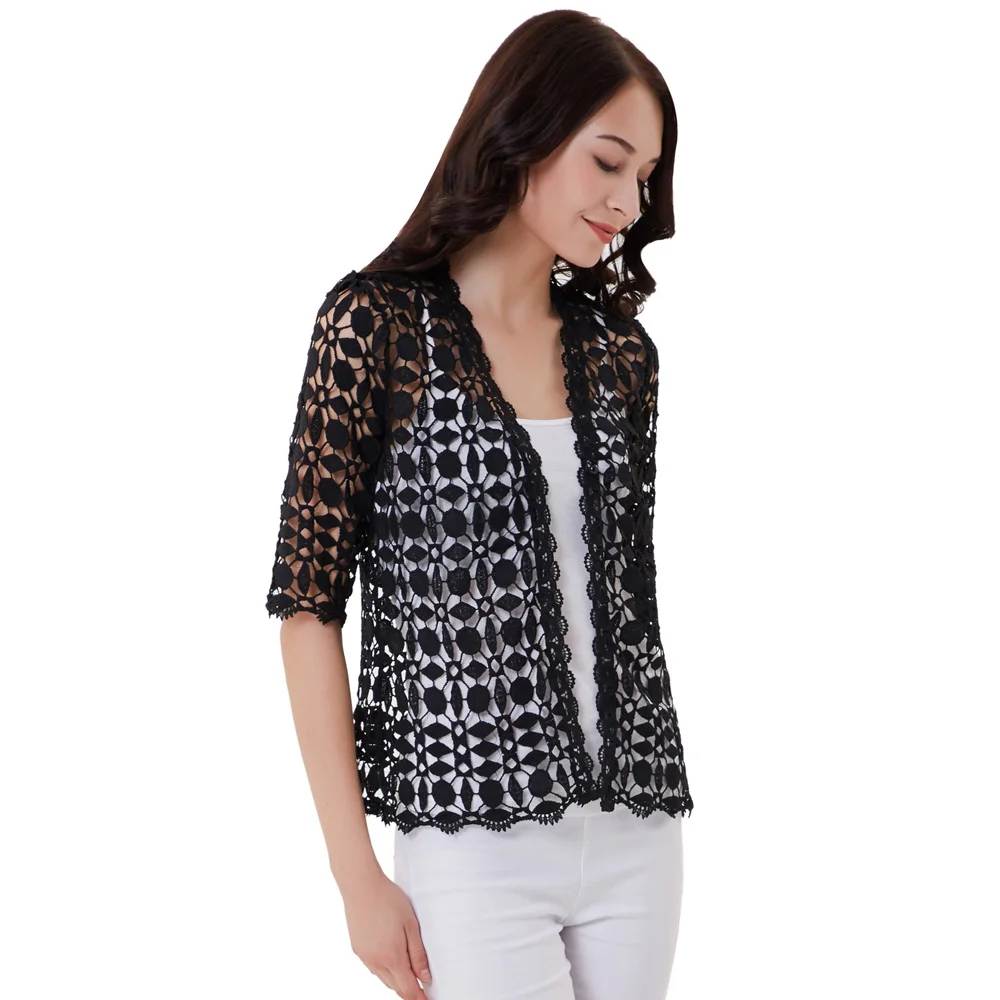 

Tops Cardigan Retro Shrug Summer Casual Party Office Womens Ladies Open front Vintage 1/2 sleeve Fashion