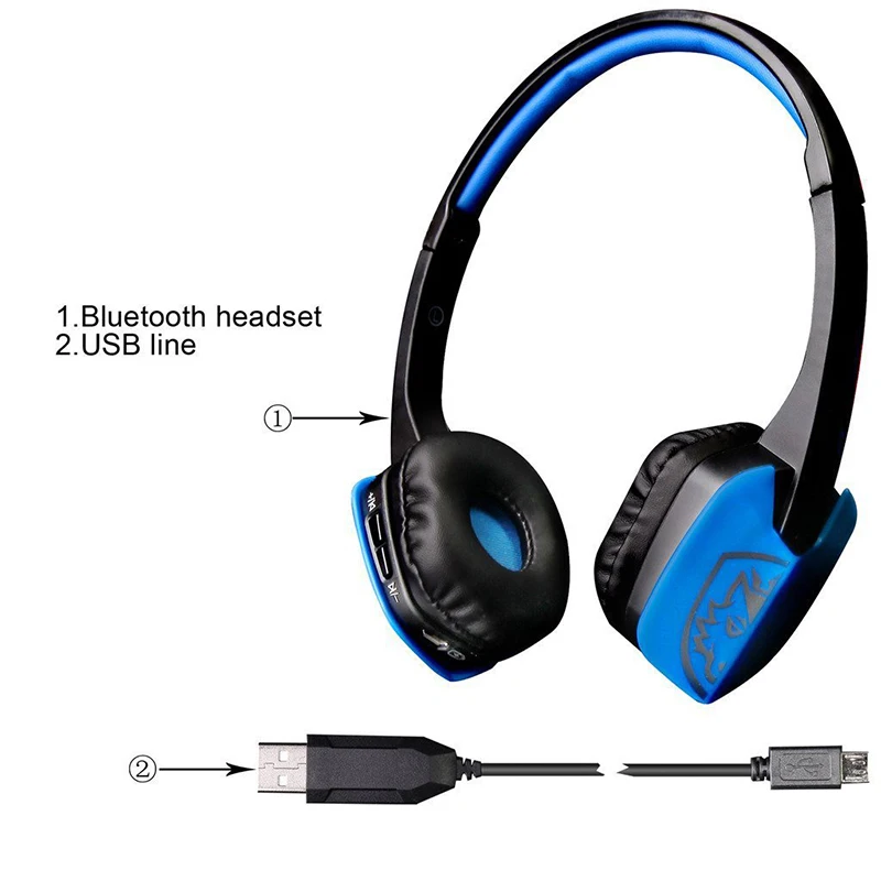D201 Беспроводные Bluetooth 4,1 музыкальные наушники беспроводные Игровые наушники с микрофоном для компьютера Apple Phone
