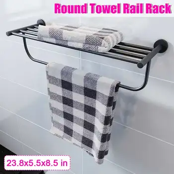 

Modern Bathroom Black Hardware Set Stainless Steel Towel Rack Paper Towel Holder Towel Bar Hook Bathroom Accessories 245X170X620