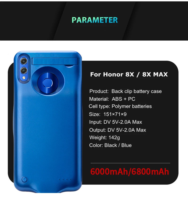 Silm зарядное устройство чехол для huawei Honor 8X10 9 Lite 9i ударопрочный USB power bank зарядное устройство чехол для huawei P Smart Y9