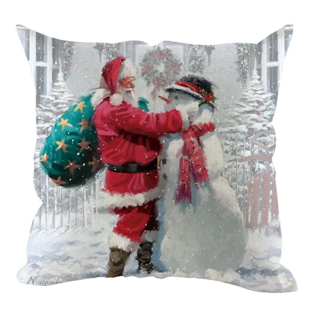 Новые рождественские Чехлы для подушек декоративная подушка для дивана крышка украшение дома