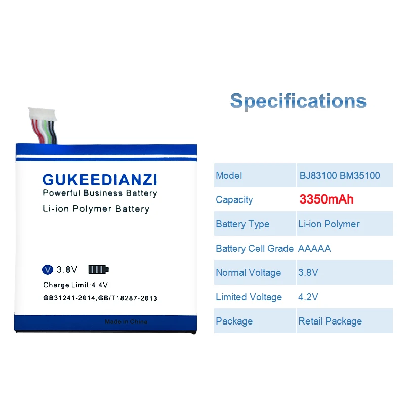 GUKEEDIANZI аккумулятор для мобильного телефона BM35100 емкостью 3350 мАч для htc One X Plus X+ S728e/One X S720E G23 Endeavor/One S Z56