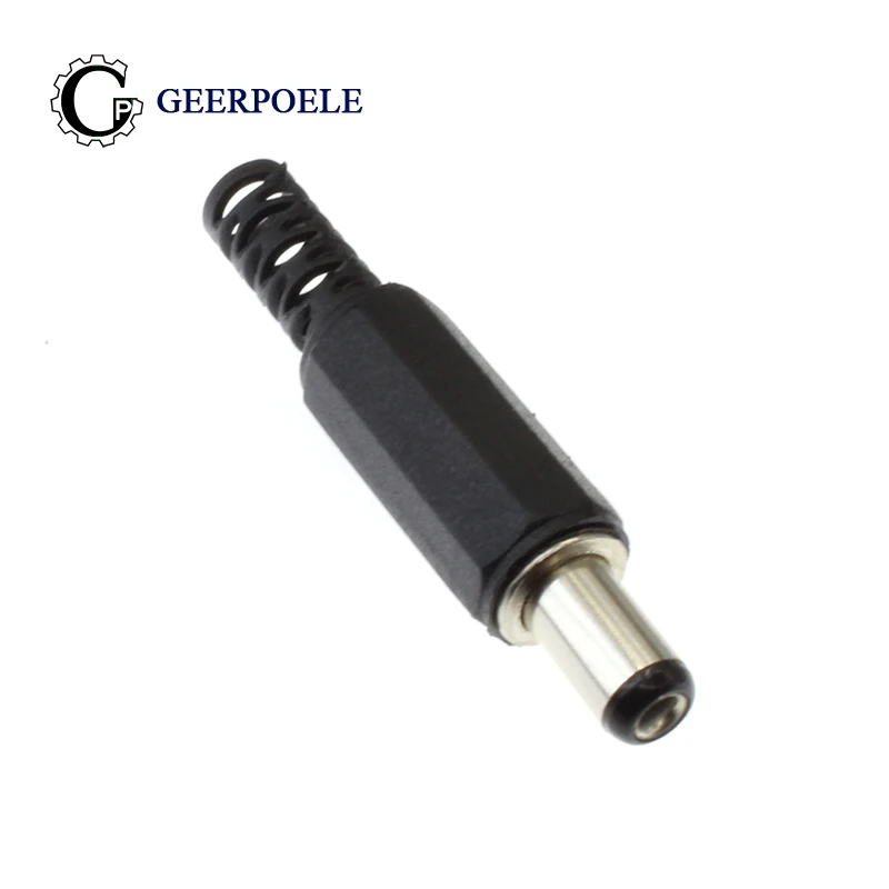 

DC 30V 1A Power Plug 9mm length 5.5*2.1mm 5.5*2.5 Electric Connector Male Mount Jack Plug Wire Terminals Adapter