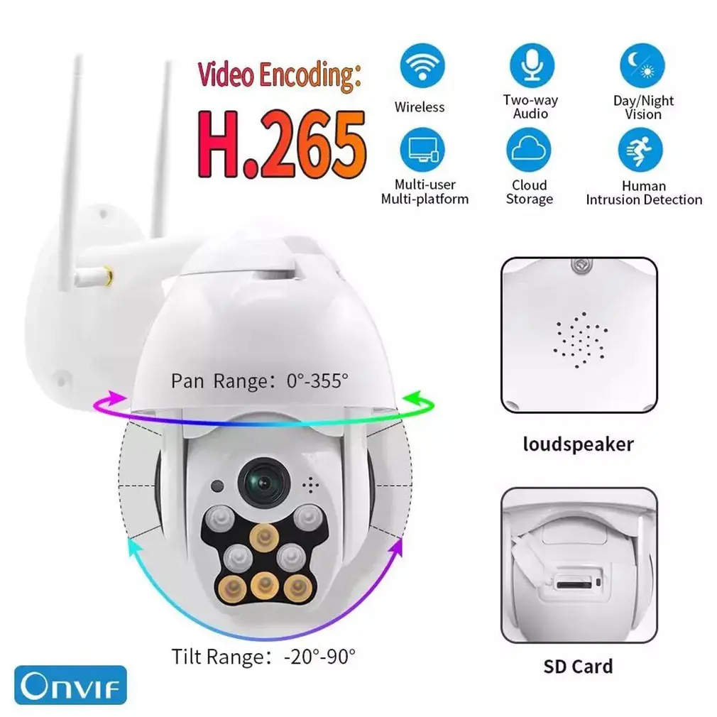 

HD 1080P 2Mega mini 360 Degree Wireless Cloud Platform Outdoor Waterproof Camera Security Network Wifi Hd Surveillance Camera