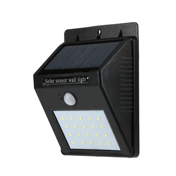 

NEWKBO 20LEDs Unique Light Controlling Solar-powered Rechargeable PIR Motion Activated Wall Light