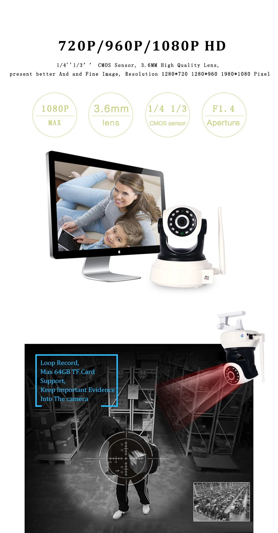 1080P Беспроводная ip-камера wifi HD камера видеонаблюдения Мини сковорода наклон 360 градусов wi fi cctv камера 1080P детский монитор аудио