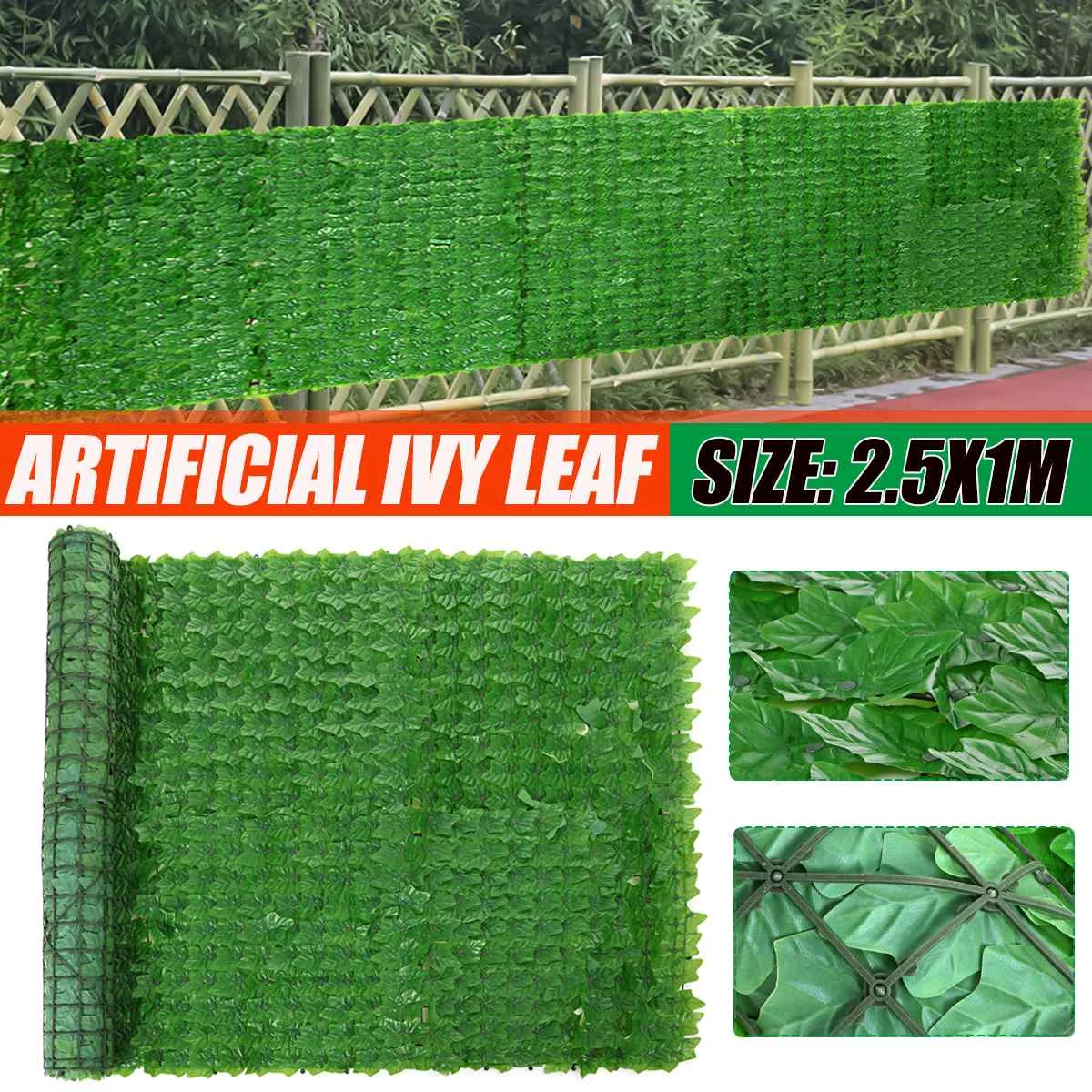 

2.5X1 Artificial Leaf Privacy Fence Roll Wall Landscaping Fence Privacy Fence Screen Outdoor Garden Backyard Balcony Hedge Decor