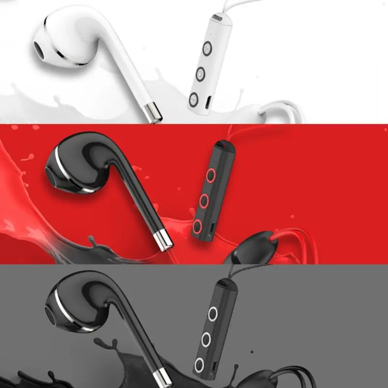 1 пара спортивных bluetooth-наушников, гарнитура с магнитным шейным ремешком