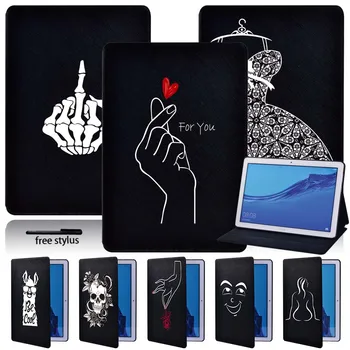 

Leather Tablet Case For Huawei MediaPad T3 8.0/T3 10 9.6/T5 10 10.1 Inch PU Leather Anti-fall Tablet Case+stylus