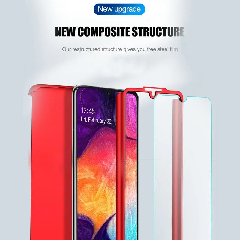 360 Полный чехол для телефона для samsung Galaxy A10 A20 A20E A30 A40 A50 A60 A70 M10 M20 M30 противоударный чехол для samsung A7 A9
