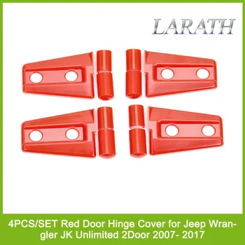 

4PCS/SET Red Door Hinge Cover for Jeep Wrangler JK Unlimited 2 Door 2007- 2017