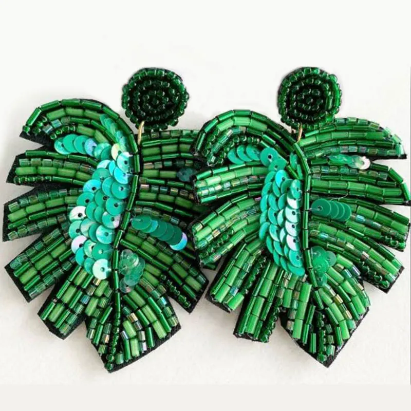 10 Best lady Hot sale Fashion Women Drop Dangle Earrings Bohemian Beads Multicolored Round Statement Earrings Party Gifts Wholesale - Окраска металла: 10