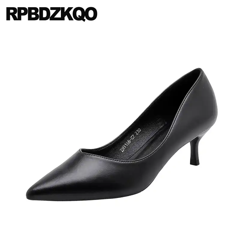 three inch black heels
