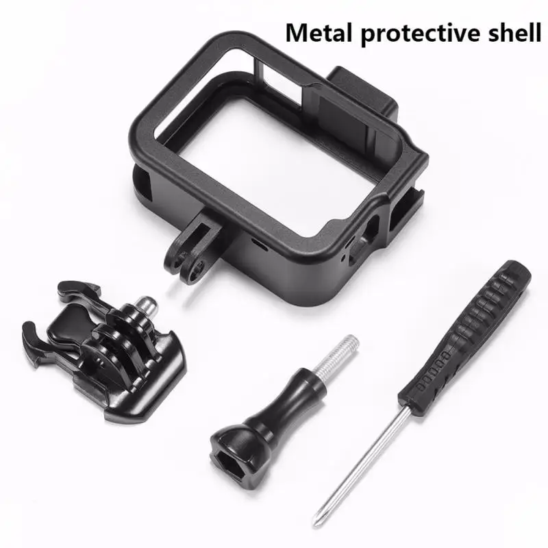Metal Suptig аксессуары для Gopro Hero 8 стандартная защитная рамка Корпус чехол крепление Крышка для GoPro Hero8 черный чехол для камеры - Цвет: Metal